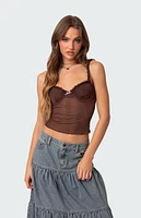 Mercy Sheer Mesh Bra Top