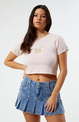 Kewpie Teacup Raglan Cropped T-Shirt