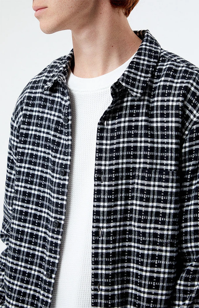 PacSun Black & White Classic Plaid Shirt