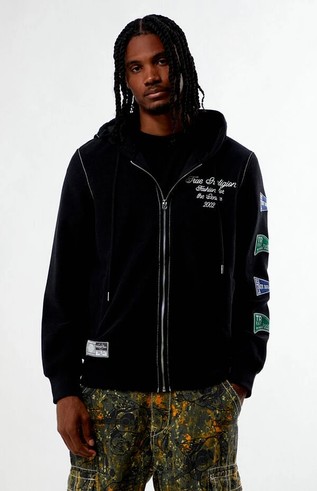 True Religion Reverse Terry Zip Up Hoodie