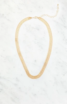 LA Hearts Chunky Chain Layered Necklace