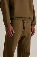 Fear of God Essentials Olive Fleece Sweatpants