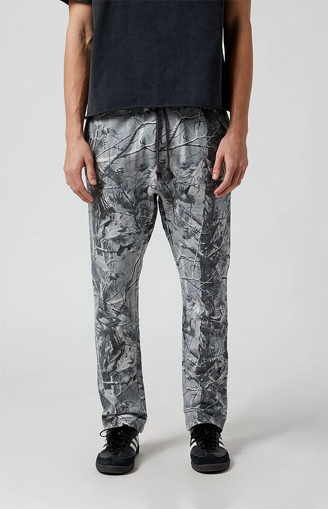 PacSun Gray Camo Straight Leg Sweatpants