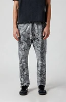 PacSun Gray Camo Straight Leg Sweatpants