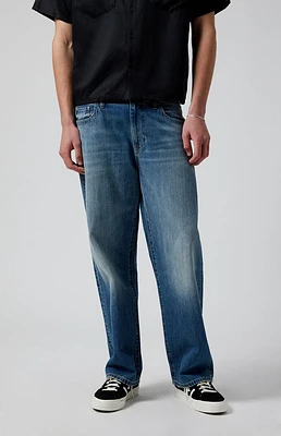 PacSun Medium Indigo Button Baggy Jeans