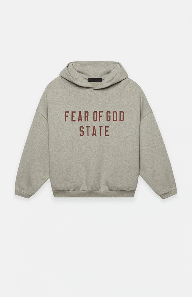 Fear of God Essentials Kids Dark Heather Oatmeal Fleece Hoodie