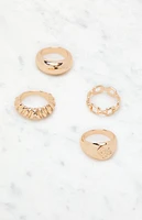 LA Hearts 4 Pack Statement Rings