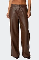 Edikted Tatiana Faux Leather Pants