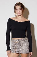 LA Hearts Carmen Off-The-Shoulder Sweater