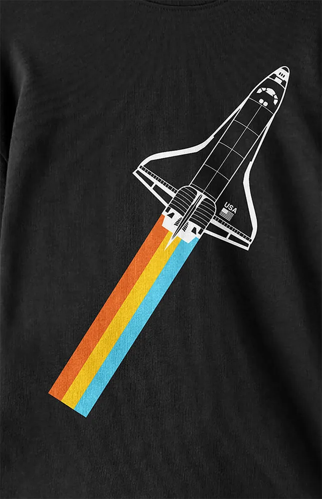 Kids NASA Rocket Rainbow Long Sleeve T-Shirt