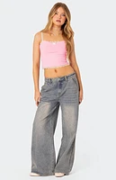 Edikted Alara Lace Trim Tank Top