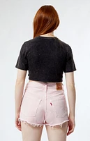 Levi's 501 Original Fit Dusty Pink High Waisted Denim Shorts