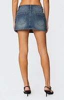 Edikted Ruari Studded Denim Mini Skirt