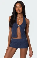 Edikted Weekender Belted Knit Halter Top