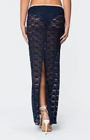 Edikted Vara Sheer Lace Maxi Skirt