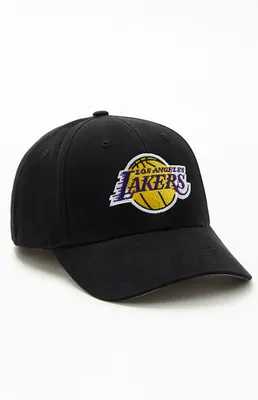 47 Brand Kids Black LA Lakers Velcro Back Hat