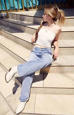 John Galt White Halter Top