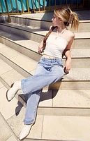 John Galt White Halter Top