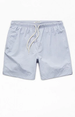 PacSun Light Blue Collegiate 6.5" Swim Trunks