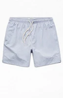 PacSun Light Blue Collegiate 6.5" Swim Trunks