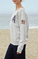 John Galt Stelle USA Off-The-Shoulder Sweatshirt