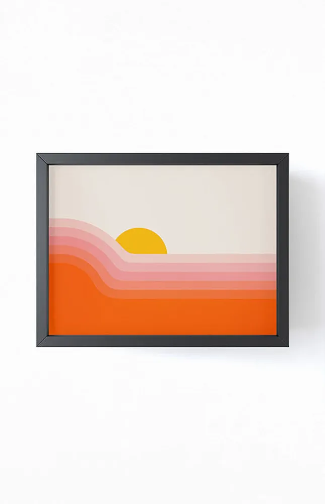 Pink Sun Maple Framed Mini Art Print