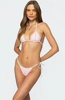 Edikted Clayton Lace Triangle Bikini Top