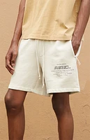 A.R.C. Cream Fleece Sweat Shorts