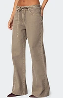 Edikted Hudson Oversized Tie Belt Jeans