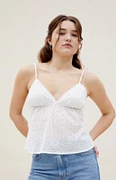 Beverly and Beck Eyelet Cami Top