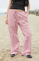 John Galt Red & White Plaid Tie Pants