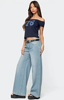 Edikted Ripley Distressed Low Rise Jeans