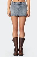Edikted Gigi Carpenter Denim Mini Skirt