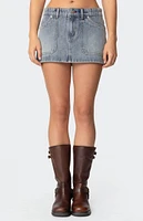 Edikted Gigi Carpenter Denim Mini Skirt