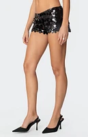 Edikted Sephira Sequin Micro Shorts