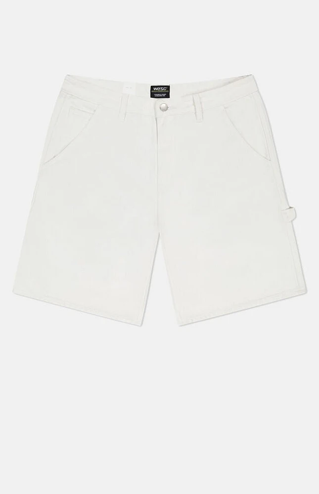 WeSC America Inc White Carpenter Baggy Shorts