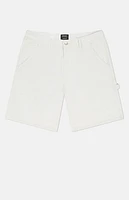WeSC America Inc White Carpenter Baggy Shorts