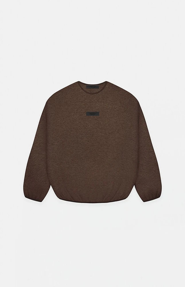 Kids Fear of God Essentials Heather Wood Crew Neck Sweatshirt