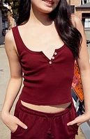 John Galt Burgundy Marissa Tank Top
