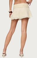 Edikted Anja Textured Ruched Mini Skirt