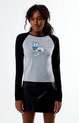 Daisy Street When You Are Mean Bow Long Sleeve T-Shirt