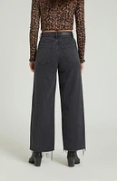 PacSun Nora Black Cropped Wide Leg Jeans