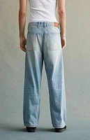 RARE DNM EDIT Light Indigo Embossed Baggy Carpenter Jeans