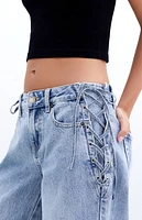 Pacsun Casey Bow Low Rise Baggy Jeans