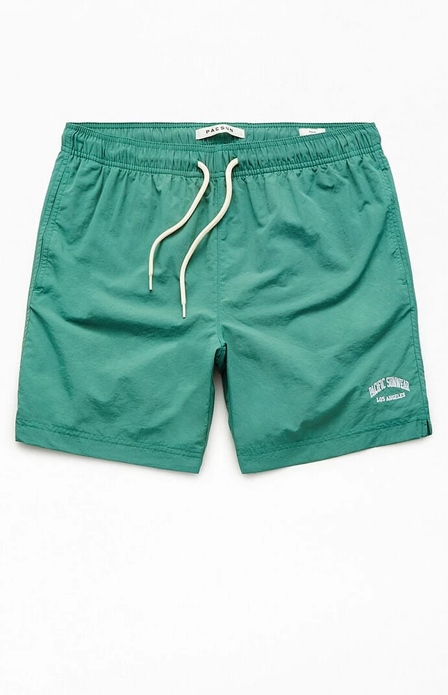 PacSun Nylon Collegiate 6.5" Swim Trunks