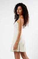 LA Hearts Strapless Linen Mini Dress