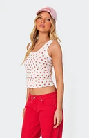 Berry Cool Printed Tank Top