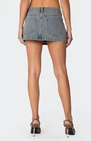 Edikted Quinlan Denim Cargo Mini Skirt