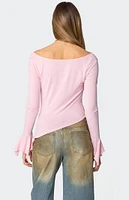 Edikted Rayna Cowl Neck Asymmetric Top