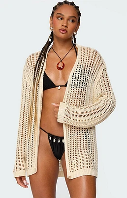 Edikted Darcee Oversized Crochet Cardigan